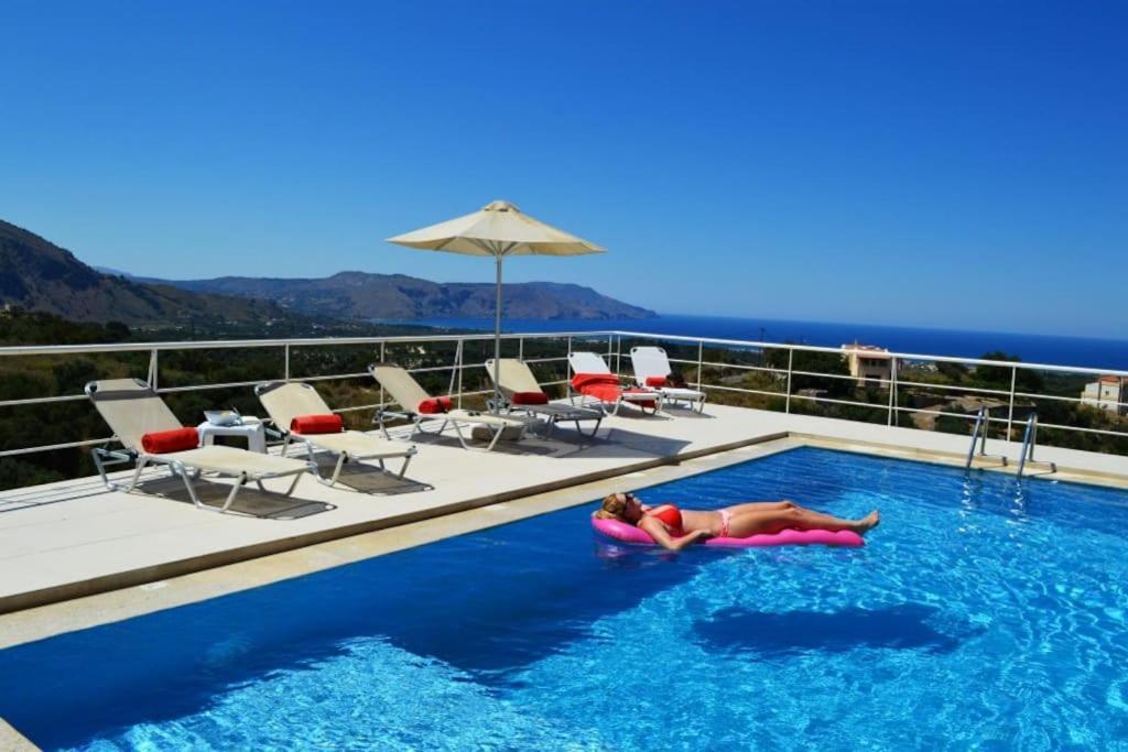 Villa Vuna - Private Pool -Sea View Chania  Ngoại thất bức ảnh