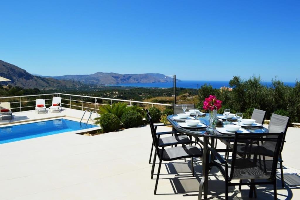 Villa Vuna - Private Pool -Sea View Chania  Ngoại thất bức ảnh