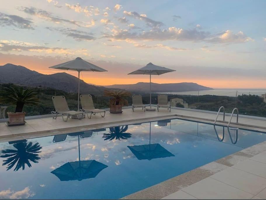 Villa Vuna - Private Pool -Sea View Chania  Ngoại thất bức ảnh