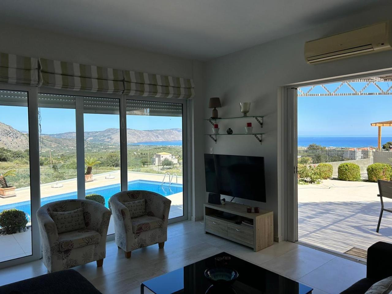 Villa Vuna - Private Pool -Sea View Chania  Ngoại thất bức ảnh